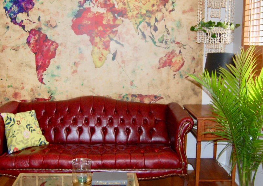 Wallpaper in small living room - The Sum of Its Parts Interior Design